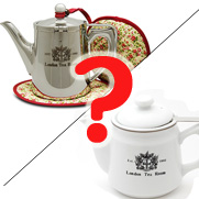 ステンレス製ティーポットと陶器製ティーポットの使い分け ロンドンティールーム方式 英国紅茶専門店ロンドンティールーム